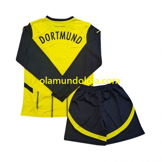 Camisola Borussia Dortmund Criança Equipamento Primeiro 2024-2025 Manga Comprida